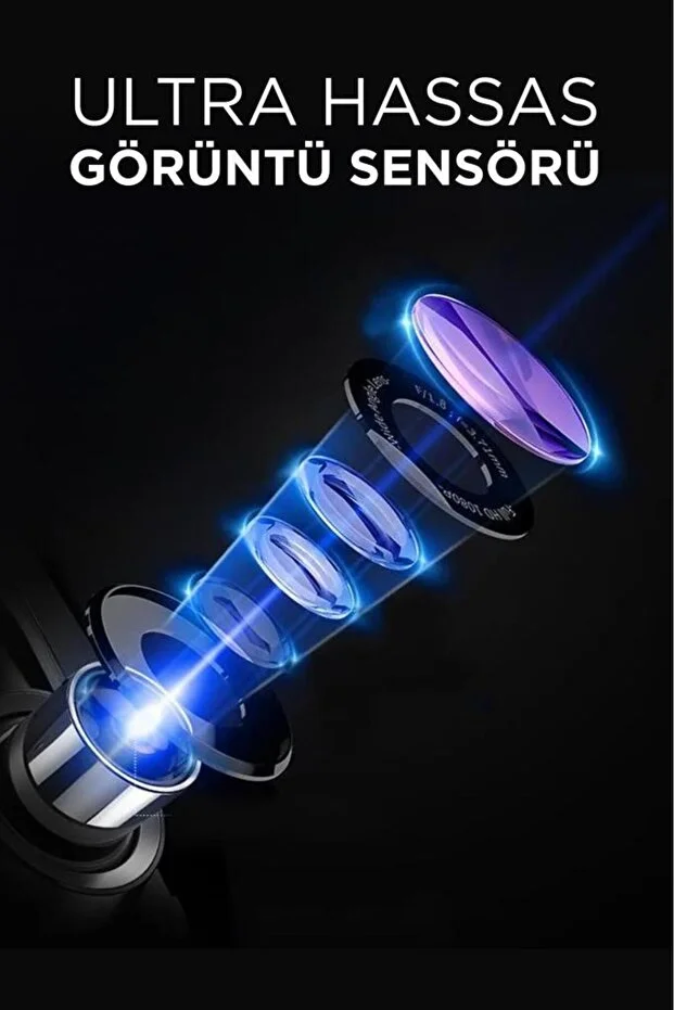 LENOVO Araç İçi Kamera 2K Hd Wifi Ön Araç Kamerası S7 7701 Siyah